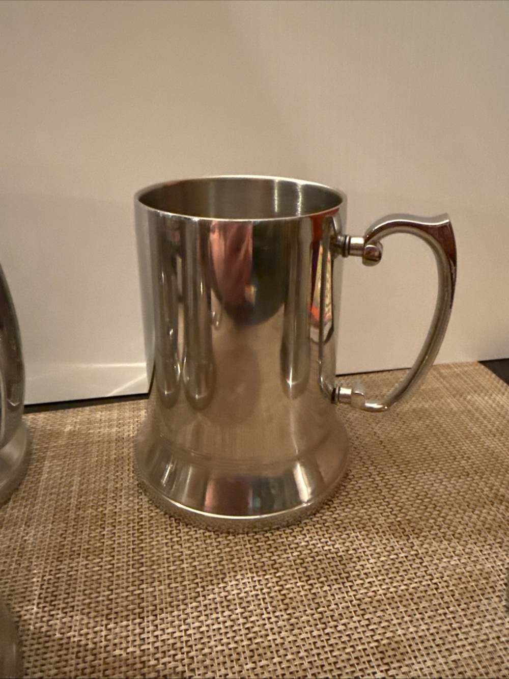 Stainless Steel Tankard Mug - Polished Silver Finish set (6)